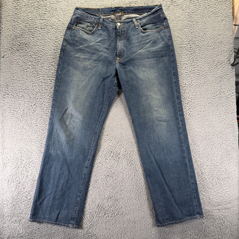 VTG Lucky Brand Dungarees by Gene Montesano Jeans Mens 36x33 Blue Denim Straight